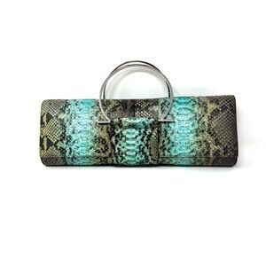 Ferragamo Exotic Python Ring Clutch – Rare Collector’s Piece